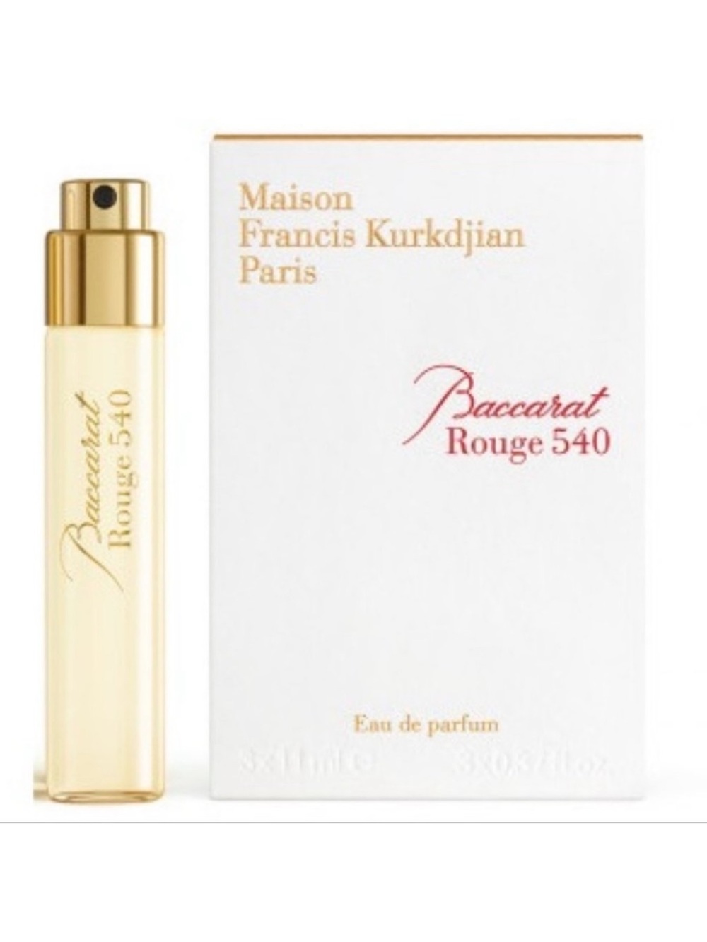 Maison Francis Kurkdjian Baccarat Rouge 540 Sample Spray - Gold & White